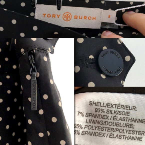 NWT TORY BURCH Tilda Shorts Mini Polka Dot Size 8